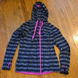 Lukka Pink and Black Long Sleeve Top with Hood and Leggings L